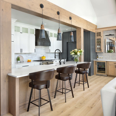Alpine Farmhouse interior design project by Surround Design Co.